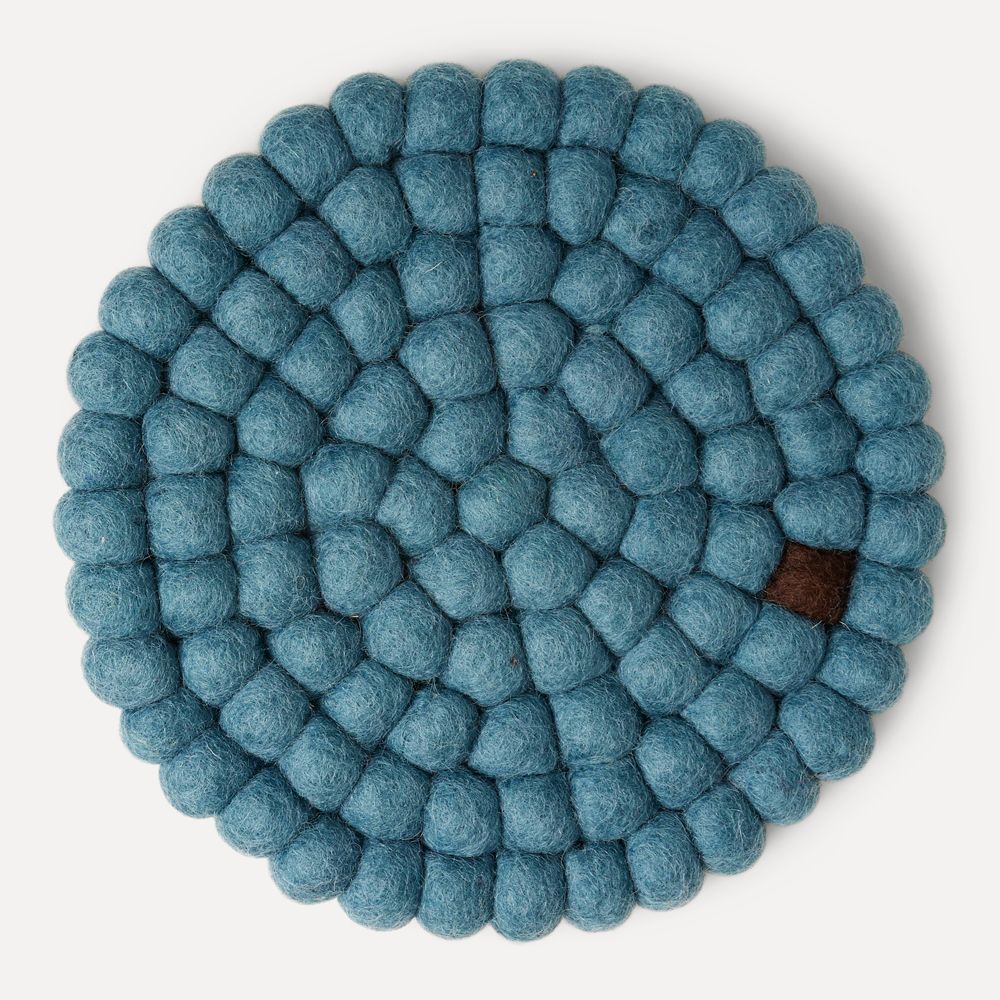Gryteunderlag Wooldot Isblå