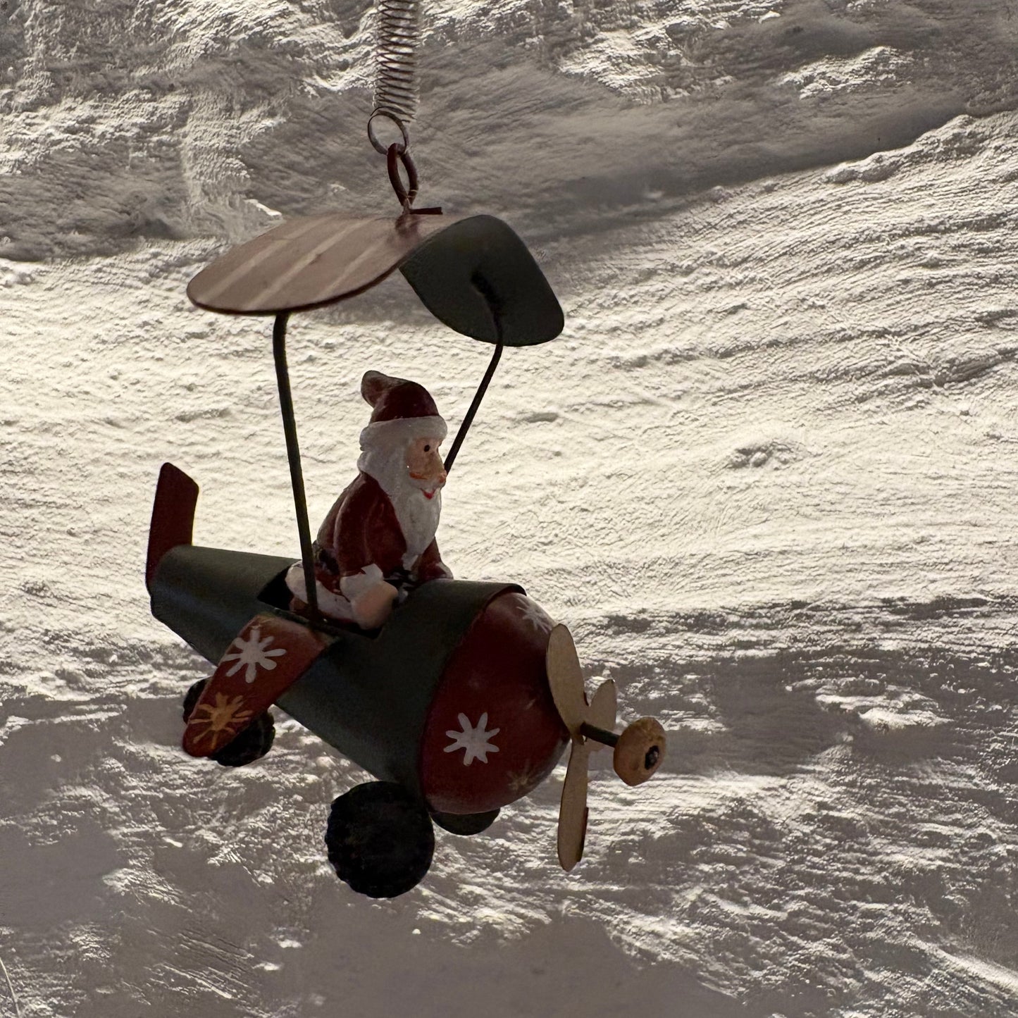 Julekule flymaskin mann og elg - 1stk