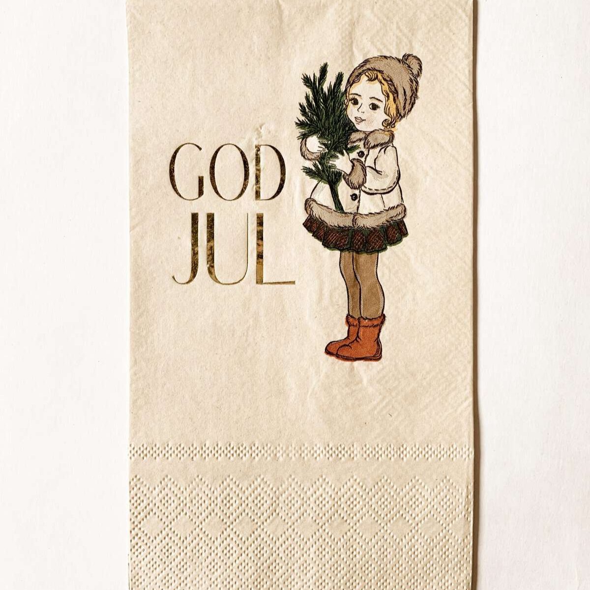 Serviett "Juletrejente"
